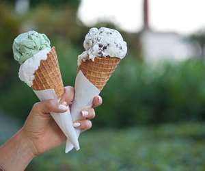 Two ice cream cones