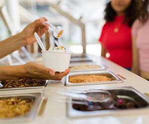 Adding toppings to ice cream